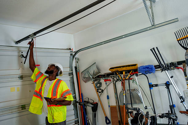Professional Garage Door Panel Replacement technician working in Hudspeth County County, TX
